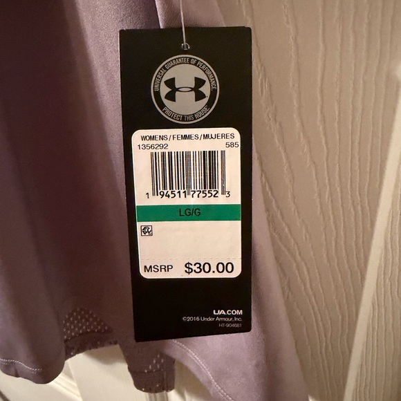 NWT‼️Under Armor Lavender Mesh Hooded Performance Tank - Picture 3 of 4